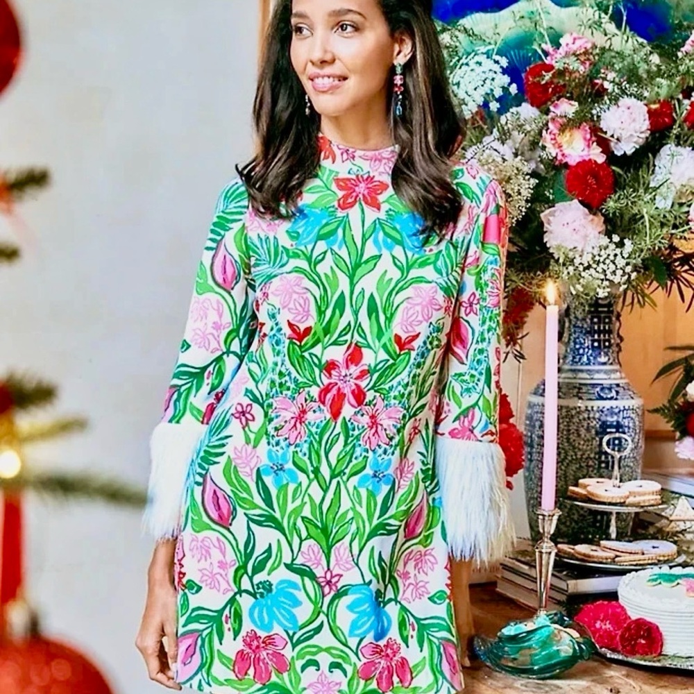 Lilly Pulitzer Vibrant Floral Midi Dress